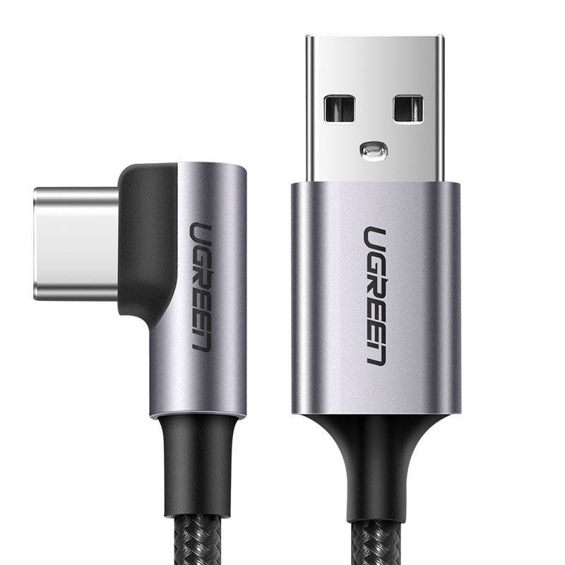 Ugreen angle cable USB – USB Type C 2m 3A gray (50942)